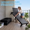 thumbnail image 6 of MINDYES Patio Chaise Lounge Chair, Outdoor Lounge Chair 5 Positions Pool Lounger, Black, 6 of 8