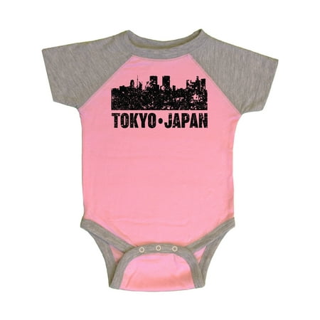

Inktastic Tokyo Japan City Skyline with Grunge Gift Baby Boy or Baby Girl Bodysuit