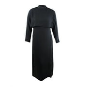 Verona Collection Women's Anna Modet Maxi Dress (XL, Black)