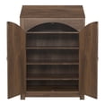 thumbnail image 5 of Amos 2-Door Wood Shoe Cabinet for 10 Shoes, Distressed Walnut, 5 of 9