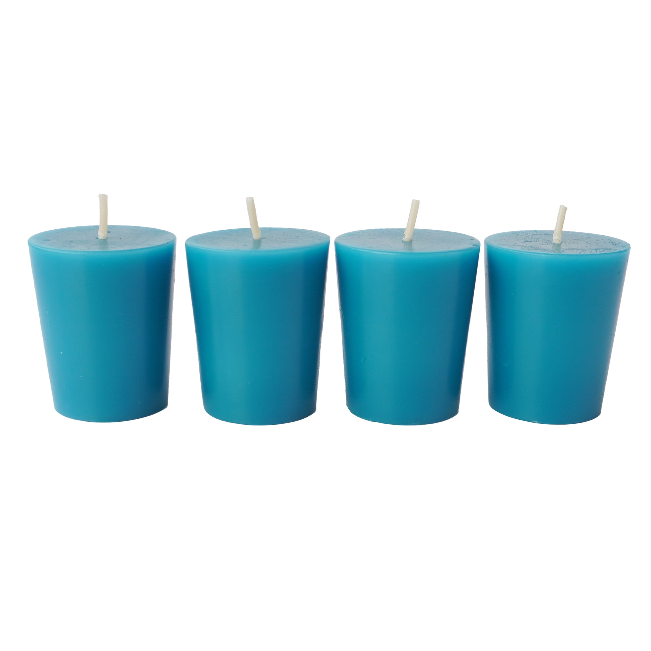 (2 pack) Mainstays Votive Candles, Unscented, Teal, 4 Pack