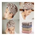 thumbnail image 1 of Toalla de microfibra para el cabello largo, turbante absorbente de secado rápido con cierre de botón, azul., 1 of 5