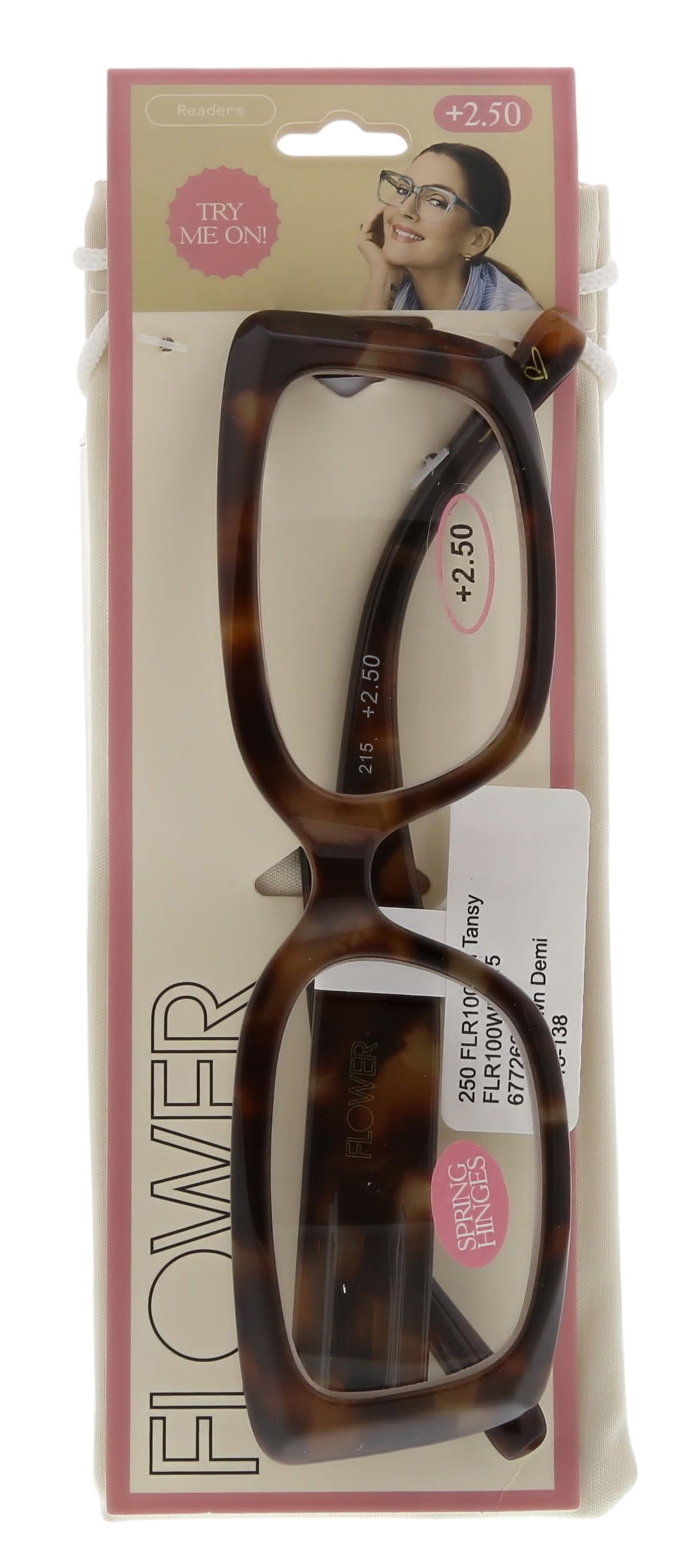 FLOWER Womens Reading Glasses - FLR100 Tansy +2.50