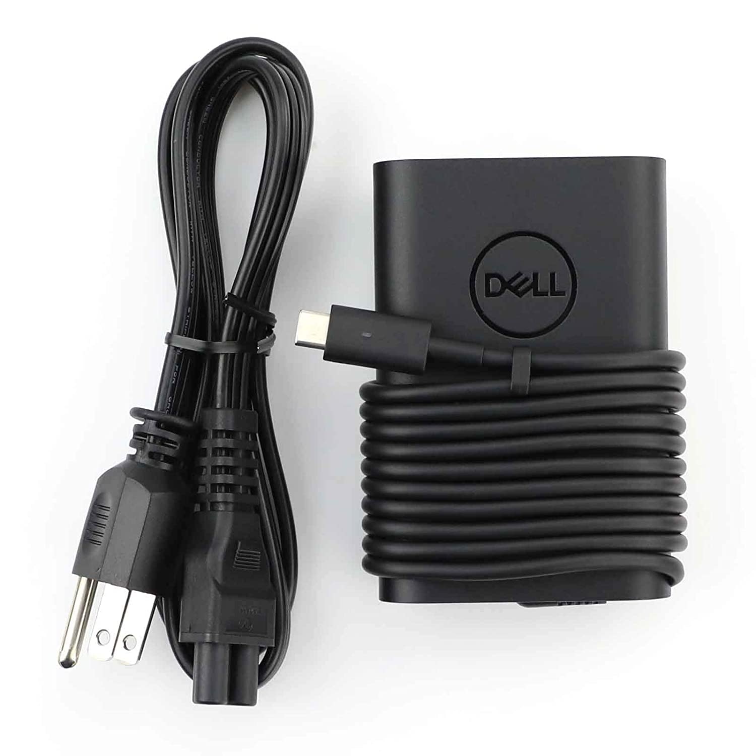 New Dell Laptop Charger 65W(Watt) AC Power Adapter With Type c(USB-C/USBC) Tip Include Power Cord For XPS 12, 9250 XPS 13 9350 9360 9365 9370 9380, Latitude 7370 7280 7480 5480 7275 5290 7490 - image 3 of 6