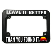 Leave It Better Vintage Style Hiking Camping Motorcycle License Plate Frame