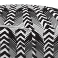 thumbnail image 3 of Abstract Pouf Cover with Zipper, Scribble Brush Stroke and Hand Drawn Like Chevron Motifs in Greyscale Tones, Soft Decorative Fabric Unstuffed Case, 30" W X 17.3" L, Black and Grey, by Ambesonne, 3 of 5