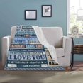thumbnail image 3 of LHSHID Personalized Custom Name Message Text Blanket from Dad & Mom to My Beautiful Daughter I Love You to The Moon and Back Throw Blanket, 3 of 5