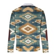 thumbnail image 6 of Womens Half Zip Pullover Geometric Ethnic Print Cozy Fleece Collar Sweatshirt Long Sleeve Pullover Casual Fall Winter Tops, 6 of 8