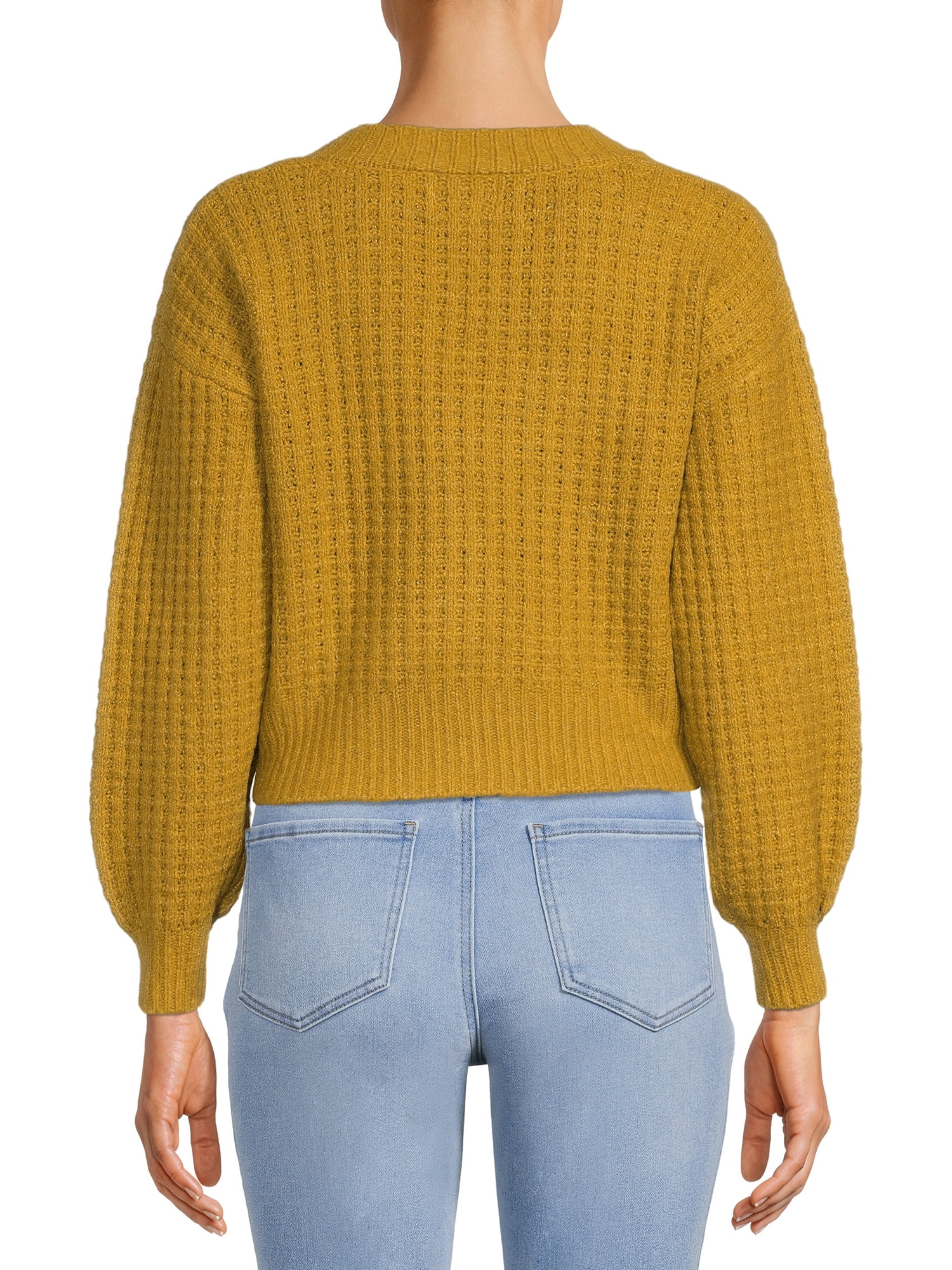 Pink Rose Juniors Chunky Waffle Knit Sweater