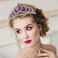 thumbnail image 2 of KAKOWELY Delicada tiara con corona de diamantes de imitación brillantes para boda, novia, graduación, diadema con peine, 2 of 4