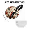 thumbnail image 5 of Woodpecker 2pcs PU Leather Round Bag Tags with Privacy Cover and Name ID Tag - Suitcase Tags for Travel Luggage, Handbags, Backpacks, School Bags, 5 of 6