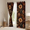 thumbnail image 3 of Castle Fairy Groovy Flowers Boy Girl Black Out Curtains,Vintage Aesthetic Curtains Pack of 2 (42x63 Each),Chic Floral Blossoms Bedroom Curtains,Microfiber Bedroom Decor, 3 of 6