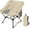 Khaki, variant on Lightweight Camping Chairs with Adjustable Height, Portable Folding Chairs for Adults with Carry Bag and Side Pockets