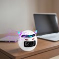 thumbnail image 3 of Latrodar Bluetooth Speaker Desktop Audio Bedside Alarm Clock Subwoofer Mini Speaker Upgraded White 4x4 Inch Home Tools, 3 of 3