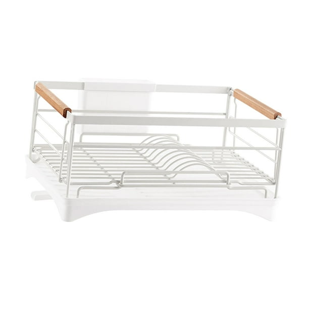 Estante de secado de platos para encimera de cocina, bandeja escurridora de platos, utensilio de cocina, soporte de utensilios fácil de montar con esc Estilo B