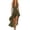 Army Green, variant on Women’s Halter Neck Deep V Maxi Dress, High Low Ruffle Hem Western Style Dress, Linen-Like Summer Casual Party Dress, 1 Piece, Sizes S Through 3XL