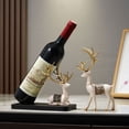 thumbnail image 2 of Estante para vino tinto Billuyoard Linglan Deer decoración elegante resina azul, 2 of 6