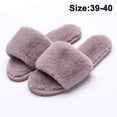 thumbnail image 1 of Zapatillas de casa difusas para mujer, zapatillas peludas con punta abierta de verano, zapatillas de espuma viscoelástica esponjosa para mujer Xemadio 2034326-2, 1 of 9