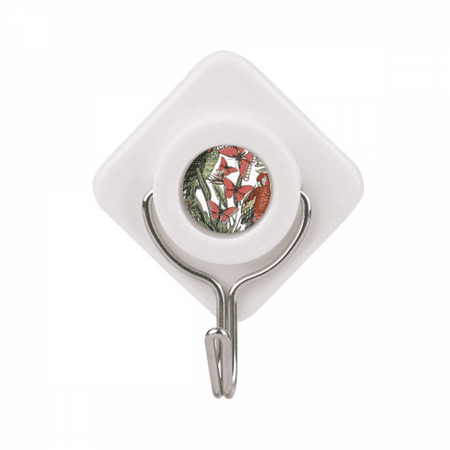 

Flower White Bird Adhesive Wall Hooks Hanging Self Sticky