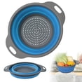 thumbnail image 3 of Collapsible Colander, Round Silicone Kitchen Strainer - Perfect for Draining Pasta, Vegetable and Fruit, 3 of 9