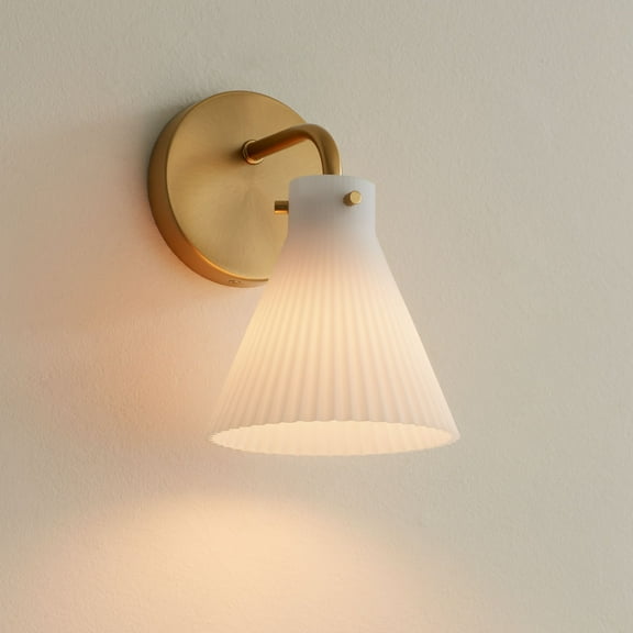Possini Euro Design Possini Euro Cielo 9" High Warm Brass Wall Sconce