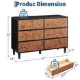 thumbnail image 2 of M optimized Dresser for Bedroom with 6 Drawers, 47"W Modern Chest of Drawers with Metal Handle, Wooden Dresser TV Stand, Wood Closet Clothes Storage Organizer for Living Room, Hallway, 2 of 9