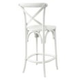 thumbnail image 3 of Counter Stool Chair, White, Wood, Bar Pub Cafe Bistro Dining Kitchen Hospitality Restaurant, Modern Contemporary HB33827, 3 of 11