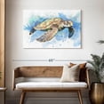 thumbnail image 3 of Elephant Stock Underwater Beige Turtle Wall Art - Horizontal Canvas Wall Art - Living Room Wall Decor - Animal Canvas - White And Yellow Decor - 45" x 30", 3 of 8