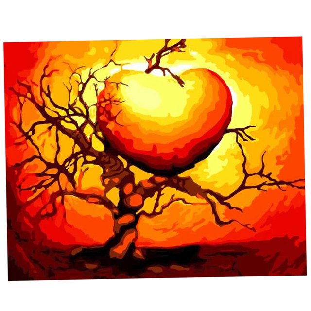 pintura digital al óleo digital sin marco de la decoración del arte de la pared del kit de la pintura de acrílico # 32 Sunnimix Pintura de Frameless Digitaces