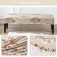 thumbnail image 4 of Printed Upholstered Bench Slipcover, Stretch Dining Room Bench Covers Elastic Bench Seat Protector Dining Bench Cover Removable Washable for Living Room-L-Large, 4 of 8