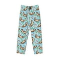 thumbnail image 6 of Uemuo Cute Otters Pattern Men's Wide Leg Palazzo Lounge Pants with Pockets Light Weight Loose Comfy Casual Pajama Pants-XX-Large, 6 of 9