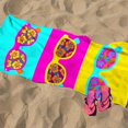 thumbnail image 4 of Microfiber Beach Towel for for Swimming Pool Travel Beach Lightweight Absorbent Fast-Drying Stylish Summer Sunglass Pattern Towel for Camping Yoga Workout Bathroom 30x60 Inches (Yellow stripes), 4 of 5