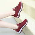 thumbnail image 6 of Yindaity Mesh Women Shoes Sneakers Womens Running Shoes Walking Tennis Gym Fashion Sneakers Athletic Casual Comfortable Breathable Jogging Shoe Women'S Running Shoes Red,7, 6 of 9