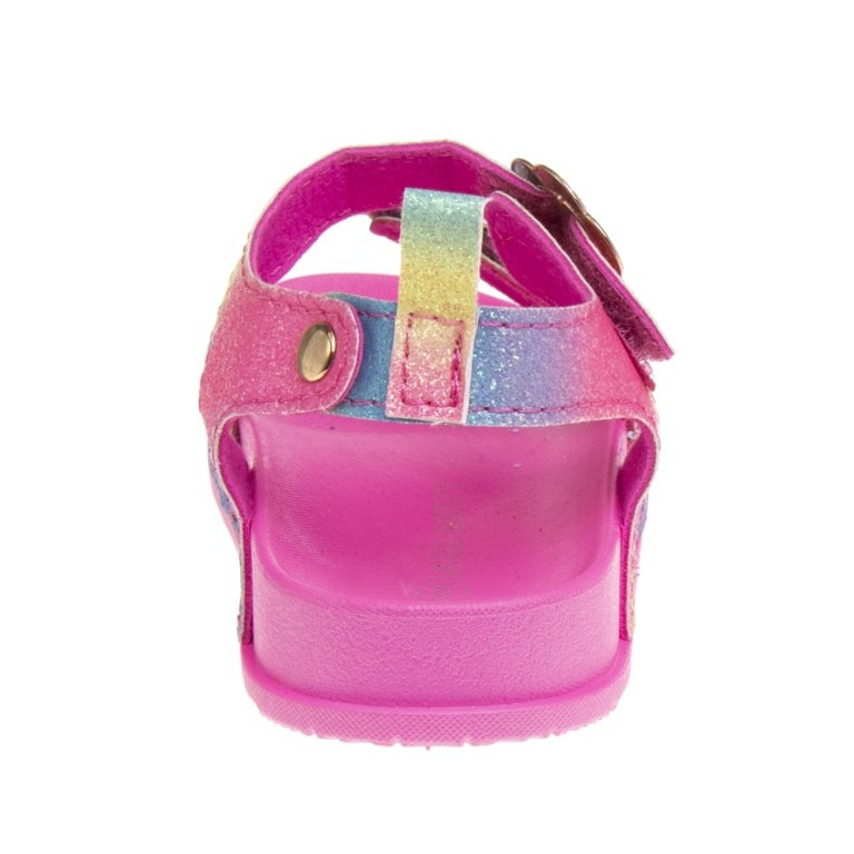 Laura Ashley Girls Double Buckle Flat Heel Footbed Sandals