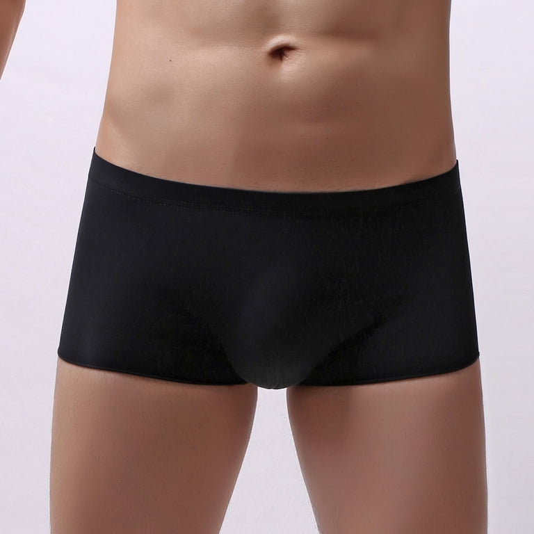 Cathalem Men Boxers Male Casual Traceless Solid Underwear Pant Ultrathin  Knickers Comfortable Mens Underwear Advent Calendar Underpants Black Small  - Walmart.com