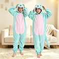 thumbnail image 2 of Generic Unisex Kids Dinosaur Hooded Jumpsuit, Cozy Flannel Animal Onesie, Winter Party Playwear for Boys Girls, 2 of 9