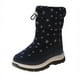 thumbnail image 3 of Botas de nieve de invierno para niños, con copos de nieve, de tubo alto, lindas botas de algodón de moda para niños, botas cálidas informales de fondo suave, 3 of 6