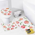 thumbnail image 2 of GZHJMY Bathroom Mat set of 3， Peach 3 Pieces Bath Mats Set for Bathroom, Vintage Style Non-Slip Washable Cover Floor Rug Decorations for Kitchen Bathroom Bedroom, 2 of 6