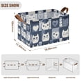 thumbnail image 7 of Yayeee Foldable Storage Basket for Shelves with Handles Set of 2 Waterproof Cloth Bins, Blue Cats and Hearts, 7 of 7