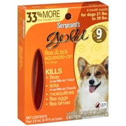Gold: Kills Fleas & Ticks Flea & Tick Squeeze-On For Dogs 21 Lbs to 39 Lbs, 3 ml
