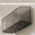 thumbnail image 6 of HBBKVI 9.4x4.3x4.1in Transparent Plastic Adhesive Wall Shelf Storage Organizer for Bathroom and Kitchen, 6 of 6