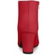 thumbnail image 3 of Botines de Tacón Grueso Allegra K con Cremallera Lateral Punta en Punta para Mujer Rojo 40, 3 of 6