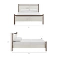 thumbnail image 4 of Ginny Queen Size Platform Bed Frame in Wenge Heathered Ivory, 4 of 10