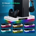 thumbnail image 5 of Cooling Stand for Xbox Series X/S Console with Controller Charging Dock and Headset Holder, Xbox Series Accessories, Cooler Station System,White, 5 of 7