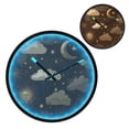 thumbnail image 2 of Indoor 12' Voice-Activated Luminous Decoration Wall Clock With LED Night Light Gold Foil, 2 of 8