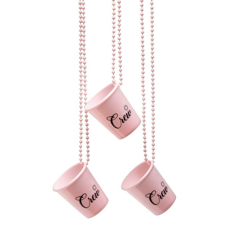 Bachelorette Party Bead Necklaces with Plastic Shot Glasses