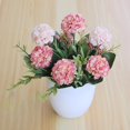 thumbnail image 2 of Clearance Under 5$ Household Imitation FNGZ [Oil Painting Ball Chrysanthemum Set Sand Red] Living Room Decoration Small Daisy Fake Flower Bonsai Creative Ornaments R, Artificial Flower Pot *1, 2 of 5