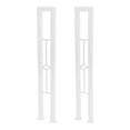thumbnail image 5 of ToppiJoy 2Pcs U-Shaped Stair Handrail, Wrought Iron Hand Rails for Outdoor & Indoor Steps, Non-Slip Safety Support Poles for Porch Deck Loft(White, Diamond), 5 of 11