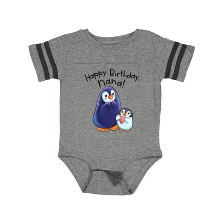 

Inktastic Happy Birthday Nana!- Cute Penguins Gift Baby Boy or Baby Girl Bodysuit