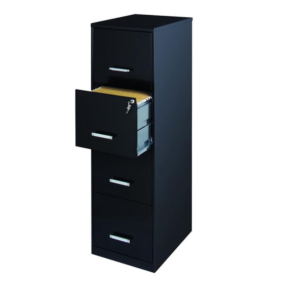 ARCHIVERO METALICO HIRSH ARMADO 4 CAJONES CARTA NEGRO HIRSH 4 CAJONES TAMAÑO CARTA NEGRO